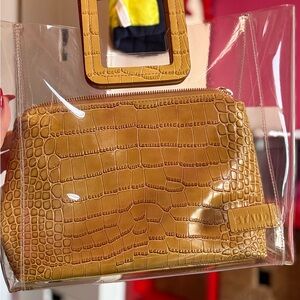Stylish Tan Crocodile-Embossed Bag